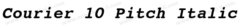 Courier 10 Pitch Italic BT字体转换